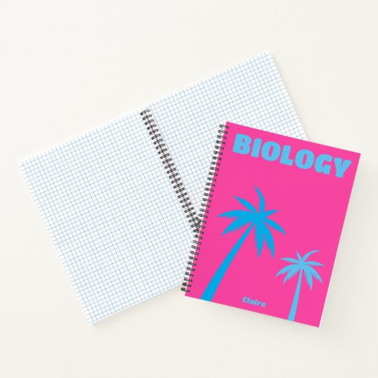 Preppy Pink Palm Tree Notizblock (Innenseite)