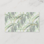 Preppy Pink Palms | Moderner Minimal Visitenkarte (Rückseite)