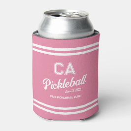 Preppy Pink Pickleball Club Custom Wappen Party Dosenkühler