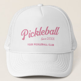 Preppy Pink Pickleball Club Custom Wappen Party Truckerkappe