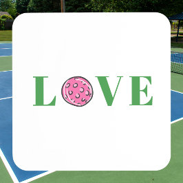Preppy Pink Pickleball Liebe Beverage Coaster Getränkeuntersetzer