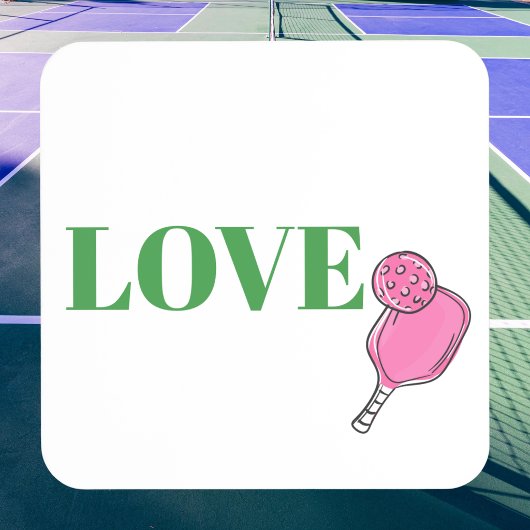 Preppy Pink Pickleball Paddle Ball Liebe Getränkeuntersetzer