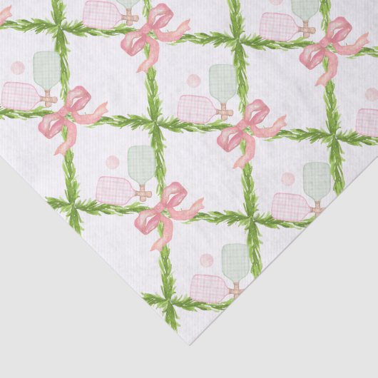 Preppy Pink Pickleball Paddle Seidenpapier (Ausschnitt)