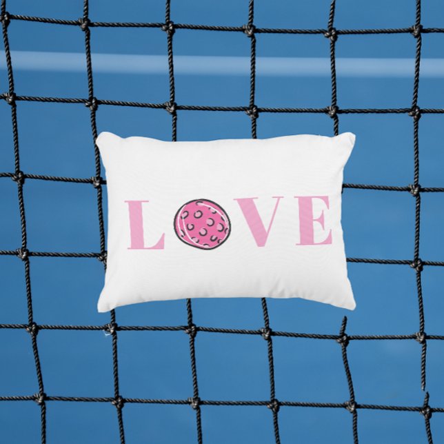 Preppy Pink Pickleball Pink Liebe Dekokissen (Von Creator hochgeladen)
