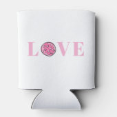 Preppy Pink Pickleball Pink Liebe Dosenkühler (Rückseite)