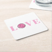 Preppy Pink Pickleball Pink Liebe Party Rechteckiger Pappuntersetzer (angewinkelt)