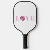 Preppy Pink Pickleball Pink Liebe Pickleball Schläger (Vorderseite)
