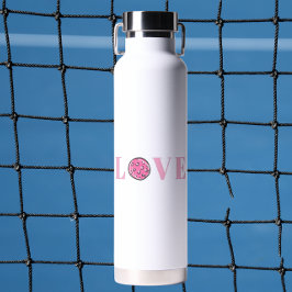 Preppy Pink Pickleball Pink Liebe Trinkflasche