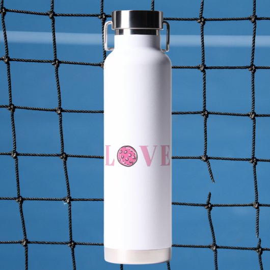 Preppy Pink Pickleball Pink Liebe Trinkflasche