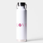 Preppy Pink Pickleball Pink Liebe Trinkflasche (Vorne)