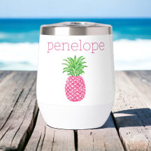 Preppy Pink Pineaapa Personalisiert