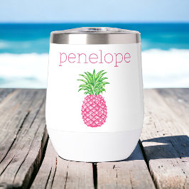 Preppy Pink Pineaapa Personalisiert
