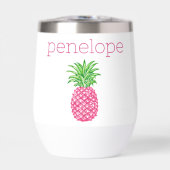 Preppy Pink Pineaapa Personalisiert (Vorderseite)