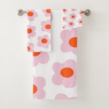 Preppy Pink Red Hippie Blume Pattern