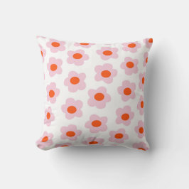 Preppy Pink Red Hippie Blume Pattern Kissen
