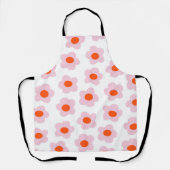 Preppy Pink Red Hippie Blume Pattern Schürze (Vorderseite)