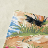 Preppy Pink Sand Castle auf einem Hügel | Beach Ho Strandtuch (Beispiel)