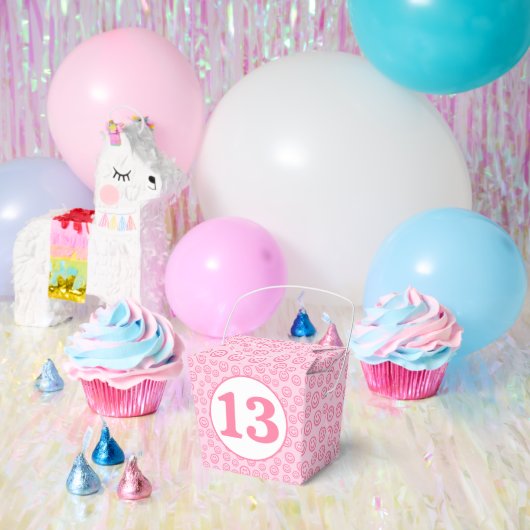 Preppy Pink Smile Face Geschenkschachtel (Party)