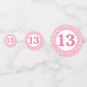 Preppy Pink Smile Face Konfetti (Vorderseiten)