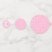 Preppy Pink Smile Face Konfetti (Rückseiten)