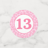 Preppy Pink Smile Face Konfetti (Klein Vorderseite)