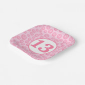 Preppy Pink Smile Face Pappteller (Gewinkelt)