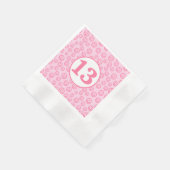 Preppy Pink Smile Face Serviette (Ecke)