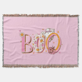 Preppy Pink Spootacular Boo Halloween Decke
