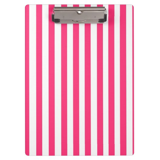 Preppy Pink Stripboard Klemmbrett (Vorderseite)