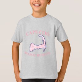Preppy Pink Striped Cape Cod Silhouette Boy's T-Shirt