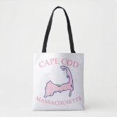 Preppy Pink Striped Cape Cod Silhouette Schulter Tasche (Vorderseite)
