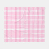 Preppy Pink Traditional Checkered Pattern Fleecedecke (Vorderseite (Horizontal))