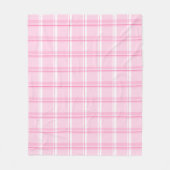 Preppy Pink Traditionelles Karomuster Fleecedecke (Vorderseite)