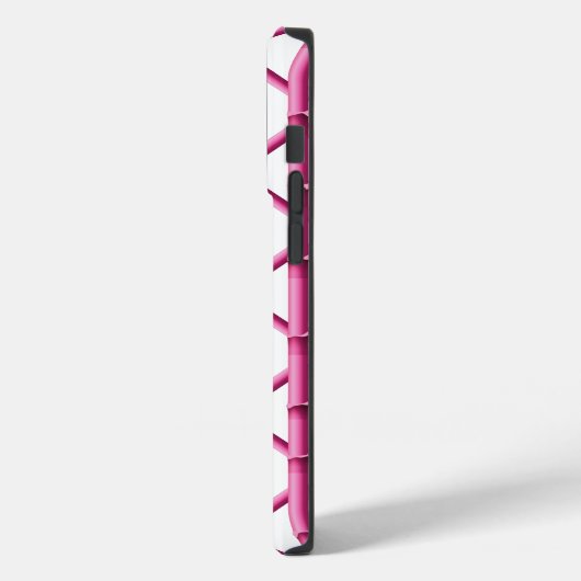 Preppy Pink Trellis Bamboo Muster Monogram Case-Mate iPhone Hülle (Rückseite / Links)