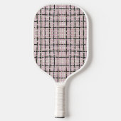Preppy Pink Tweed Monogram Pickleball Schläger (Rückseite)