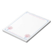 Preppy Pink und Blue Custom Stationer mit Namen Notizblock (Rotiert)