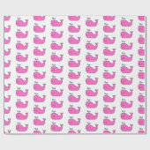 Preppy Pink und Blue Whales Geschenkpapier (Flach)