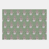 Preppy Pink und Green Chinoiserie Weihnachtsbaum Geschenkpapier Set (Vorderseite 3)