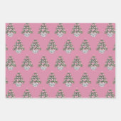 Preppy Pink und Green Chinoiserie Weihnachtsbaum Geschenkpapier Set (Vorderseite 2)