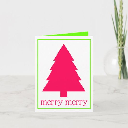 Preppy Pink und Green Personalisierten Weihnachtsb (Vorderseite)