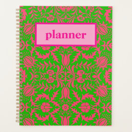 Preppy Pink und Green Planer