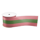Preppy Pink und Green Strip Satinband (Spule)