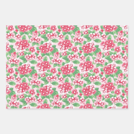 Preppy Pink und Green Wrapping Paper (Set 3) Geschenkpapier Set (Vorderseite 3)