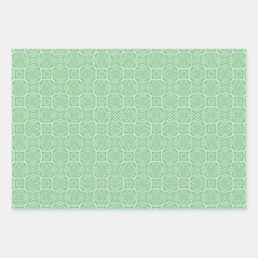 Preppy Pink und Green Wrapping Paper (Set 3) Geschenkpapier Set (Vorderseite)