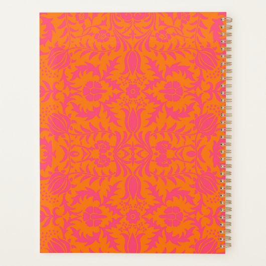 Preppy Pink und Orange Planer (Rückseite)