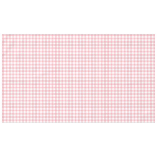 Preppy Pink und White Gingham Tischdecke (Vorderseite (Horizontal))