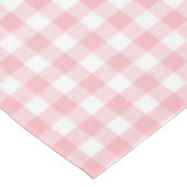 Preppy Pink und White Gingham Tischdecke (Schrägansicht)