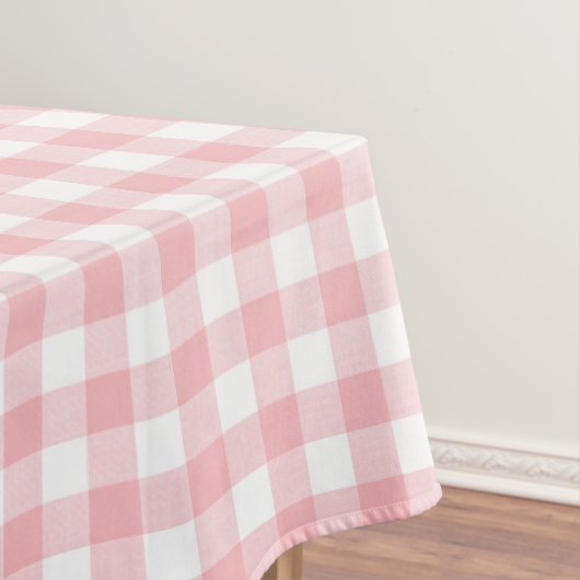 Preppy Pink und White Gingham Tischdecke (Beispiel)