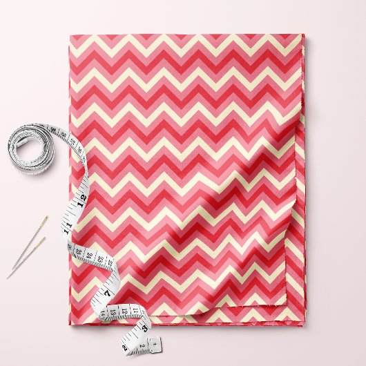 Preppy Pink und White ZigZag Zickzack Muster Stoff