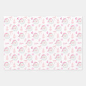 Preppy Pink Weihnachts-Wrapper Geschenkpapier Set (Vorderseite 2)